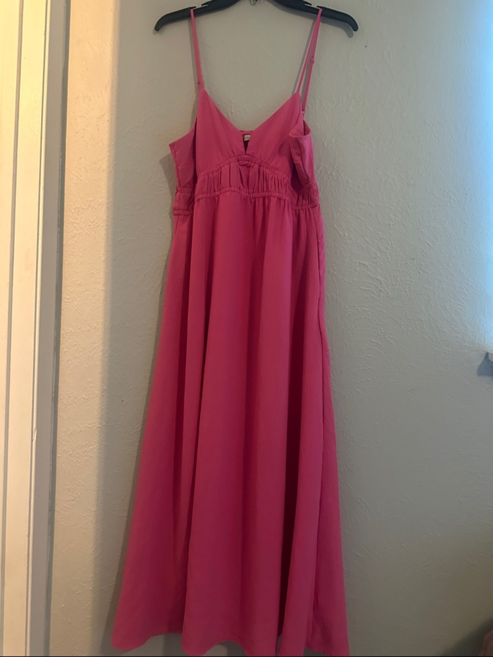 a new day Hot Pink Maxi Dress with Spaghetti Straps